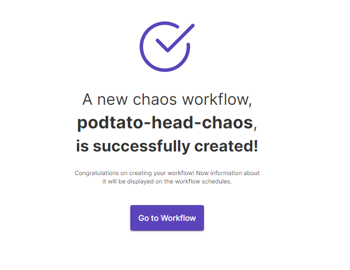 Podtato Head Chaos Scenario Scheduled Successfully